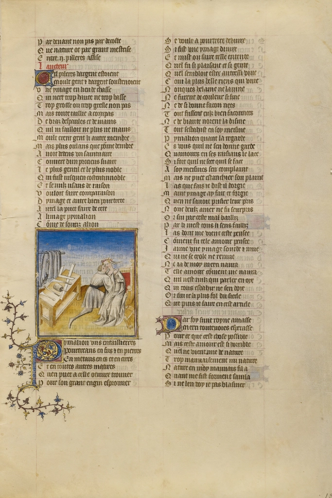 Medieval manuscript with detailed illustration