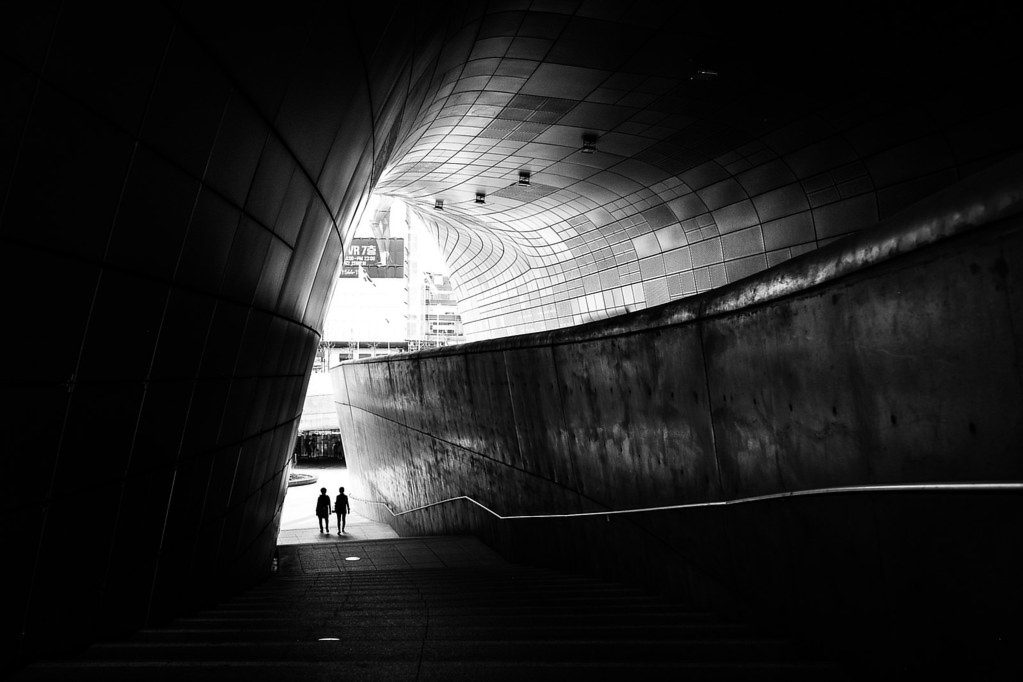 design plaza - seoul, south korea - black and white street photography