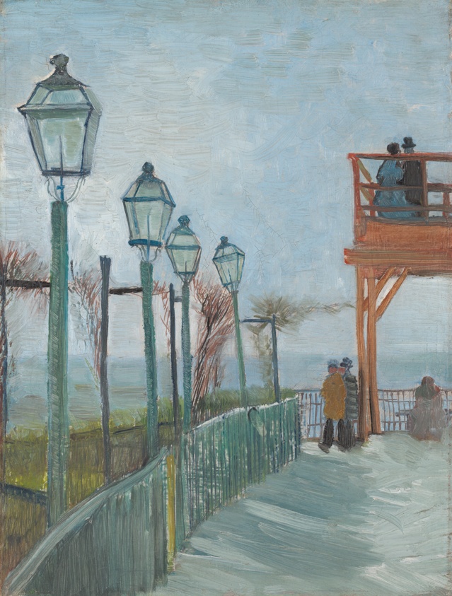 terrace and observation deck at the moulin de blute-fin, montmartre