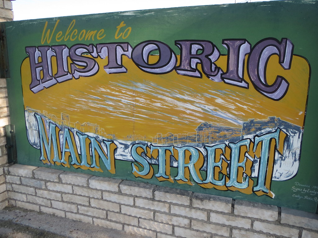 historic main street hand-painted sign