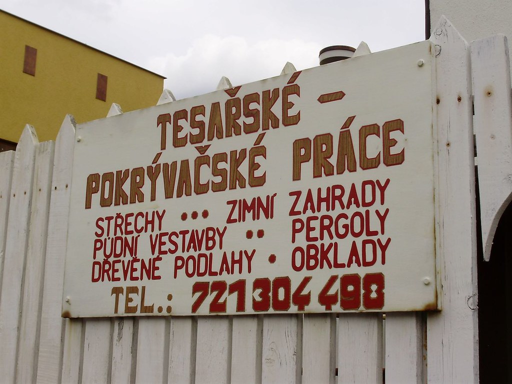 pribram - hand painted sign