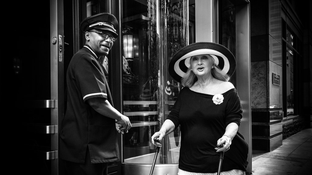 happiness - chicago, united states - black and white street photography
