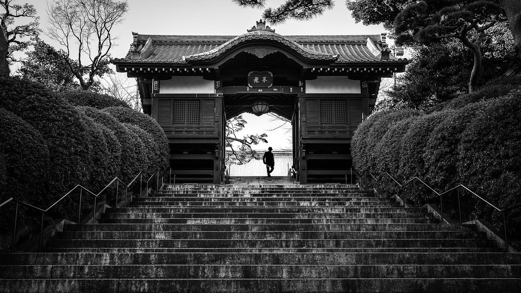 blessed - tokyo, japan - black and white street photography