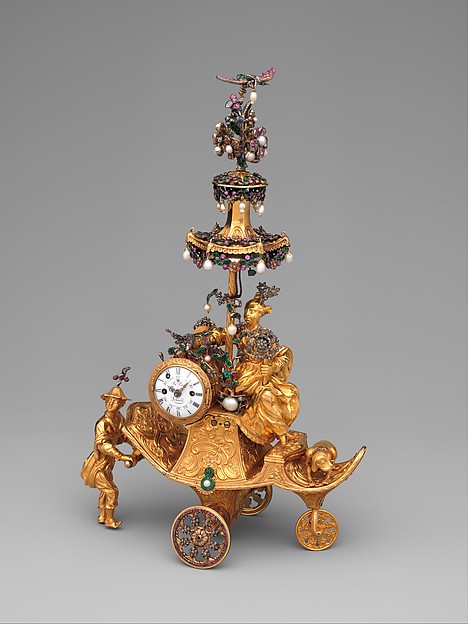 Automaton in the form of a chariot pushed by a Chinese attendant…