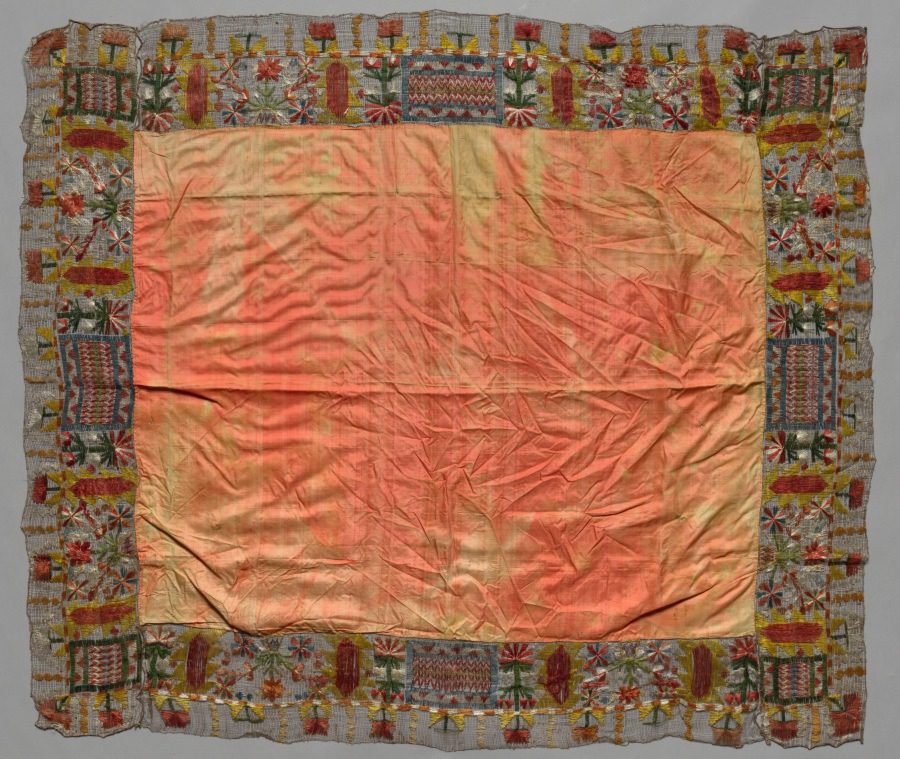 Cover with Border of Abstract Floral Motifs