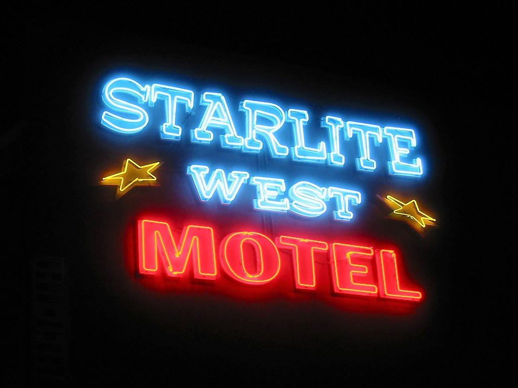 starlite west motel neon sign
