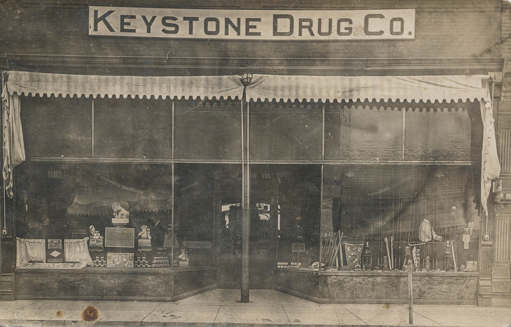 keystone drug co. store front, deer lodge, montana