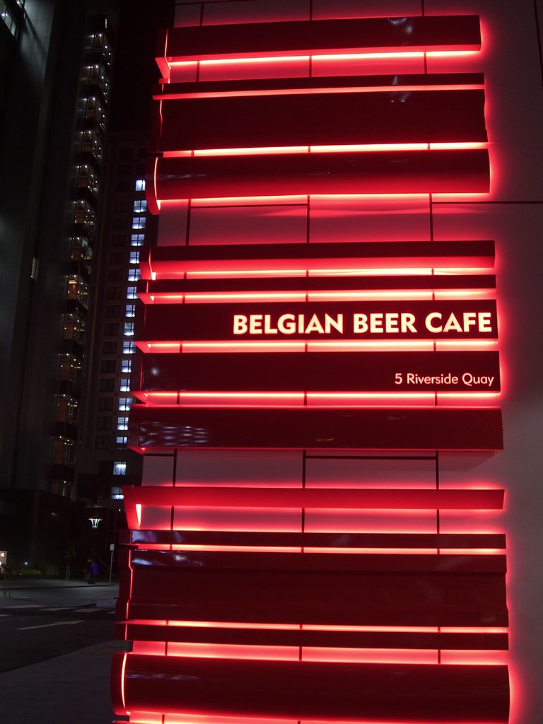 neon sign - belgian beer cafe eureka