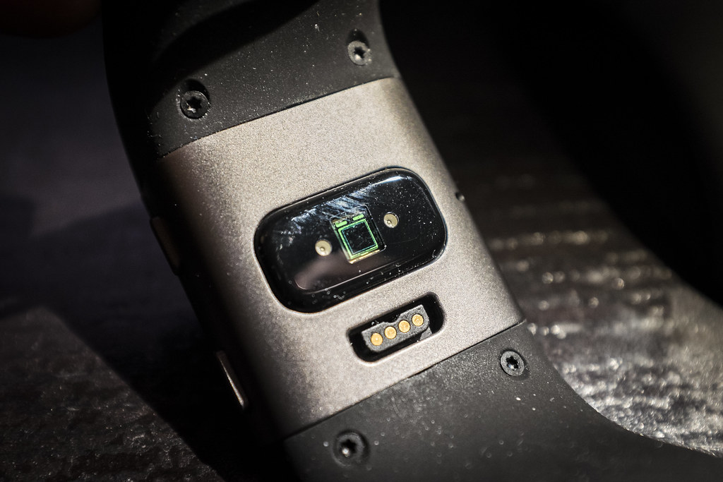 Human pulse sensor on Fitbit Surge