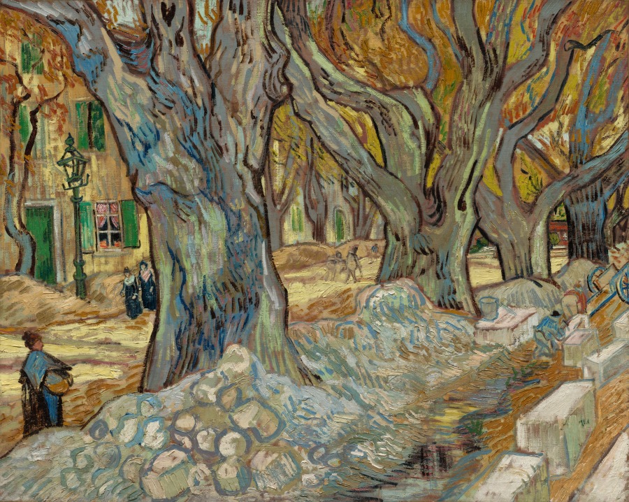 the large plane trees (road menders at saint-rémy)