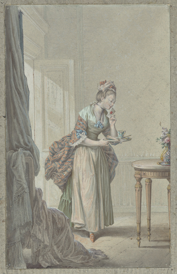 woman with a letter