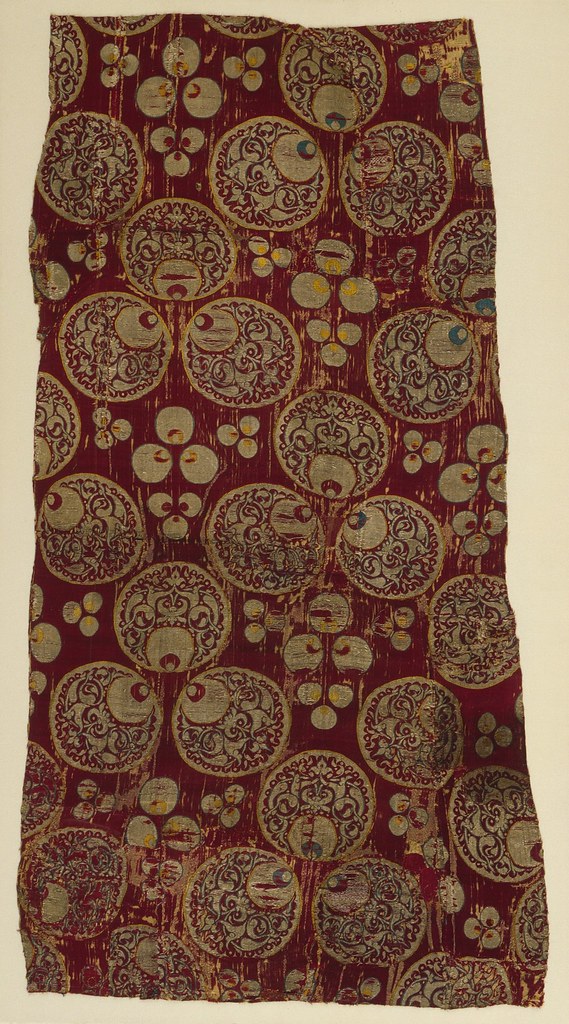 Fragment of a Dress or Furnishing Fabric with 'Chintamani' Design LACMA M.85.237.1