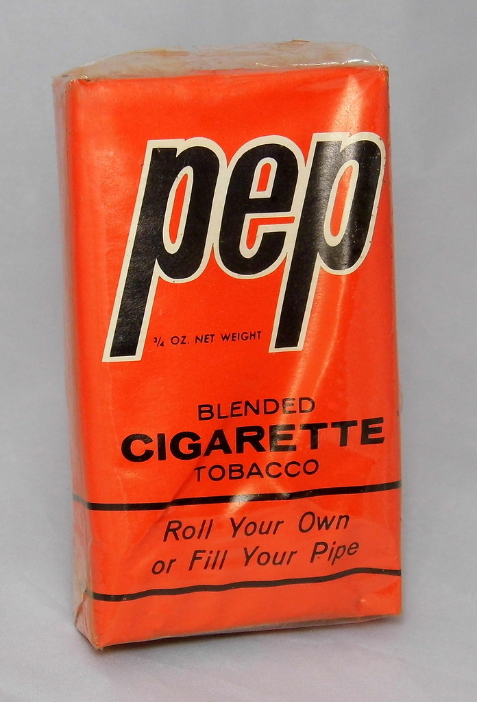 Vintage Package Of Pep Cigarette Tobacco With Enclosed Roll'Em Cigarette Paper, Scotten…