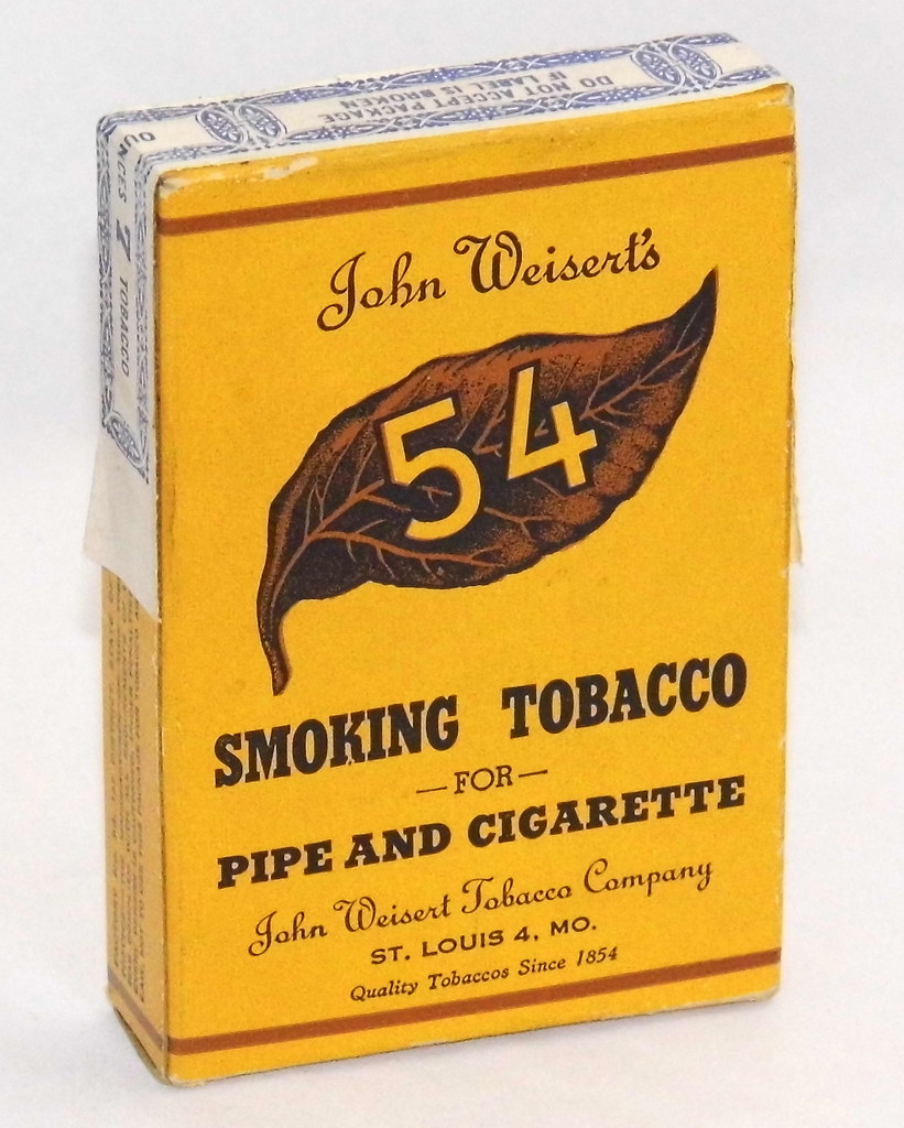 Vintage Package Of John Weisert's 54 Smoking Tobacco For Pipe And Cigarette,…