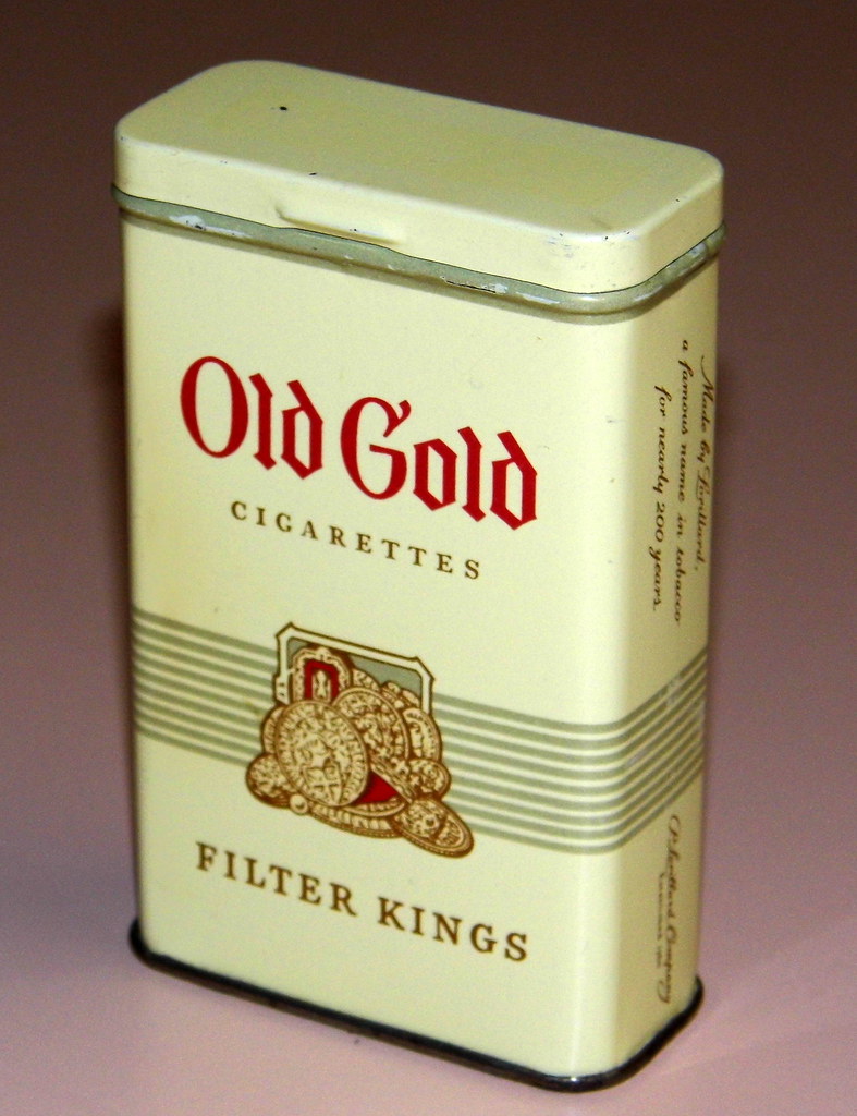 Vintage Packaging -- An Old Gold Filter Kings Cigarettes Tin
