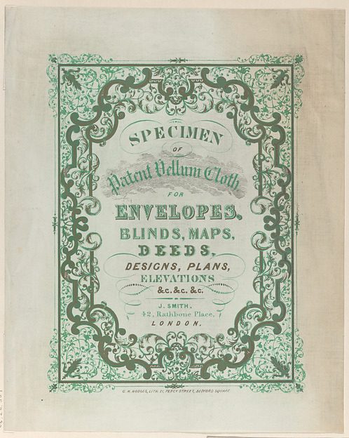 Trade Card for J. Smith, Printer