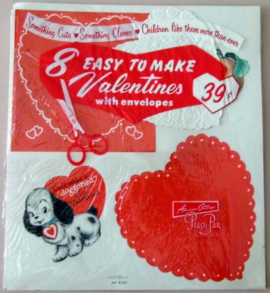 Vintage Package Of 8 Valentines By Amerian Greetings, Made In USA, Circa 1960s