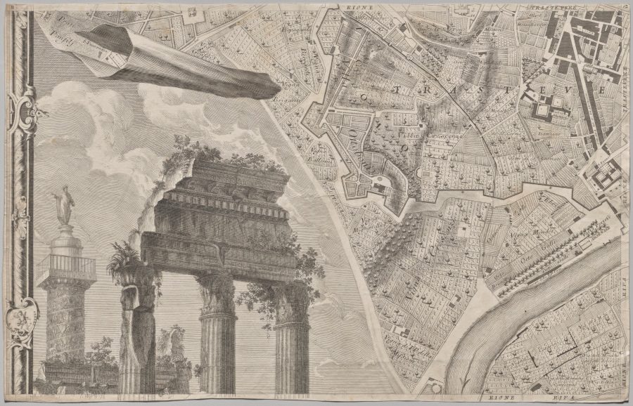 Nuova pianta di Roma data in luce da Giambattista Nolli l’anno MDCCXLVII,…