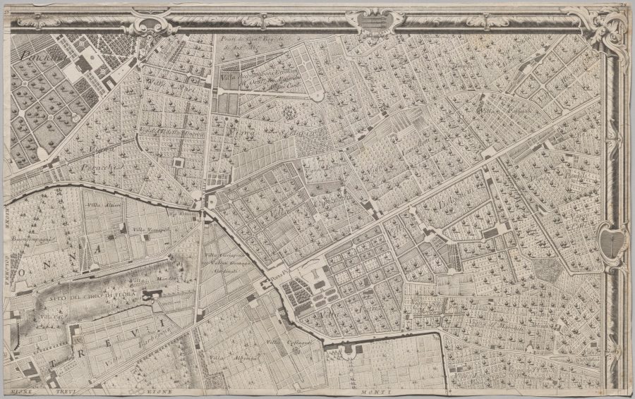 Nuova pianta di Roma data in luce da Giambattista Nolli l’anno MDCCXLVII,…