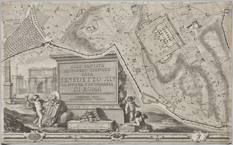Nuova pianta di Roma data in luce da Giambattista Nolli l’anno MDCCXLVII,…