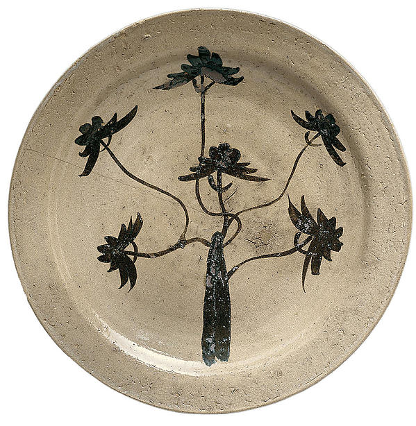 platter (ōzara) with pine tree
