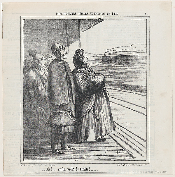 Finally! Here comes the train, from 'People on the train,' published in…